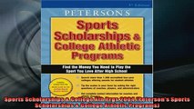 Free PDF Downlaod  Sports Scholarships  College Ath Prgs 2004 Petersons Sports Scholarships  College  BOOK ONLINE