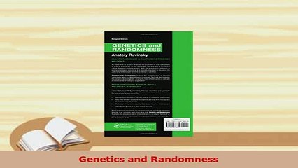 PDF  Genetics and Randomness Read Full Ebook