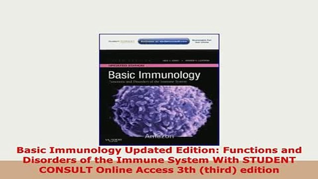 PDF Basic Immunology Updated Edition Functions and Disorders of the Immune System With PDF Online