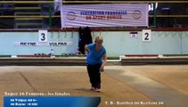 Mène 1, septième étape du Super 16 Féminin, Sport Boules, Villefranche-sur-Saône 2016