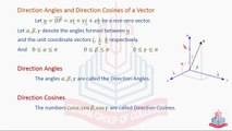 Direction Angles? Direction Cosines of a vector?