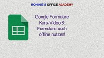 Wie funktioniert Google Formulare Teil 8