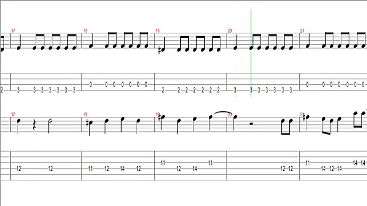 [Short] KANA BOON Silhouette :: Bass Vocal Tab