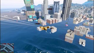 Huge Tsunami Waves  Meteor Shower Mod (GTA 5 Meteorite Mod Gameplay)