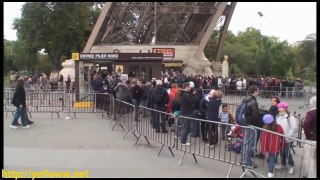 Climbing the Eiffel Tower in Paris France