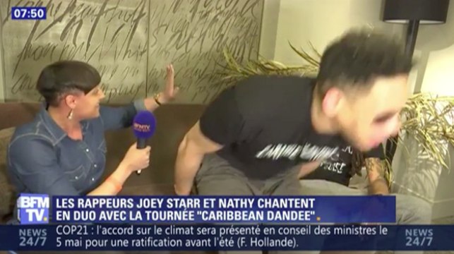 Joeystarr met un vent à une journaliste de BFM TV ! Zapping People 25042016
