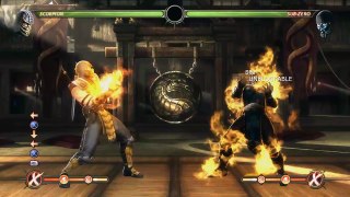 Mortal Kombat 9 Scorpion обучение  комбо