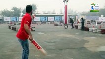 Superb Accuracy of Virat Kohli Hitting Drive Through Rolling Tyres