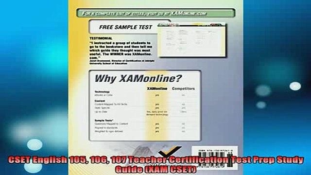 READ book CSET English 105 106 107 Teacher Certification Test Prep Study Guide XAM CSET Full Free