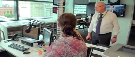 Newsreader gets hiccups but keeps going