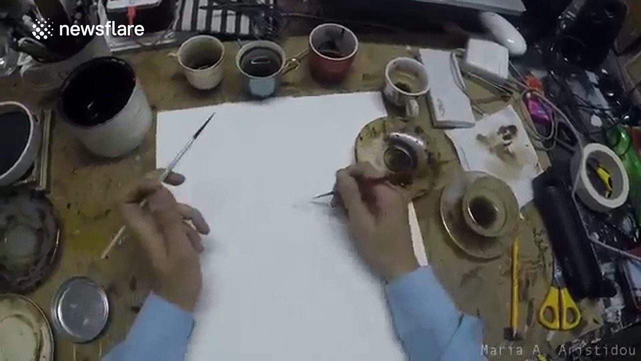 Artist pays tribute to Prince with 'coffee' painting