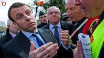 Emmanuel Macron chahuté par des syndicalistes