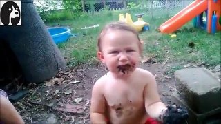 【赤ちゃんおもしろ】『外国のおもしろ可愛い赤ちゃんが泥遊びで喜ぶドロドロ動画集』