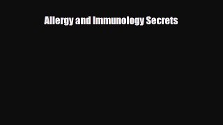 [PDF] Allergy and Immunology Secrets Download Online