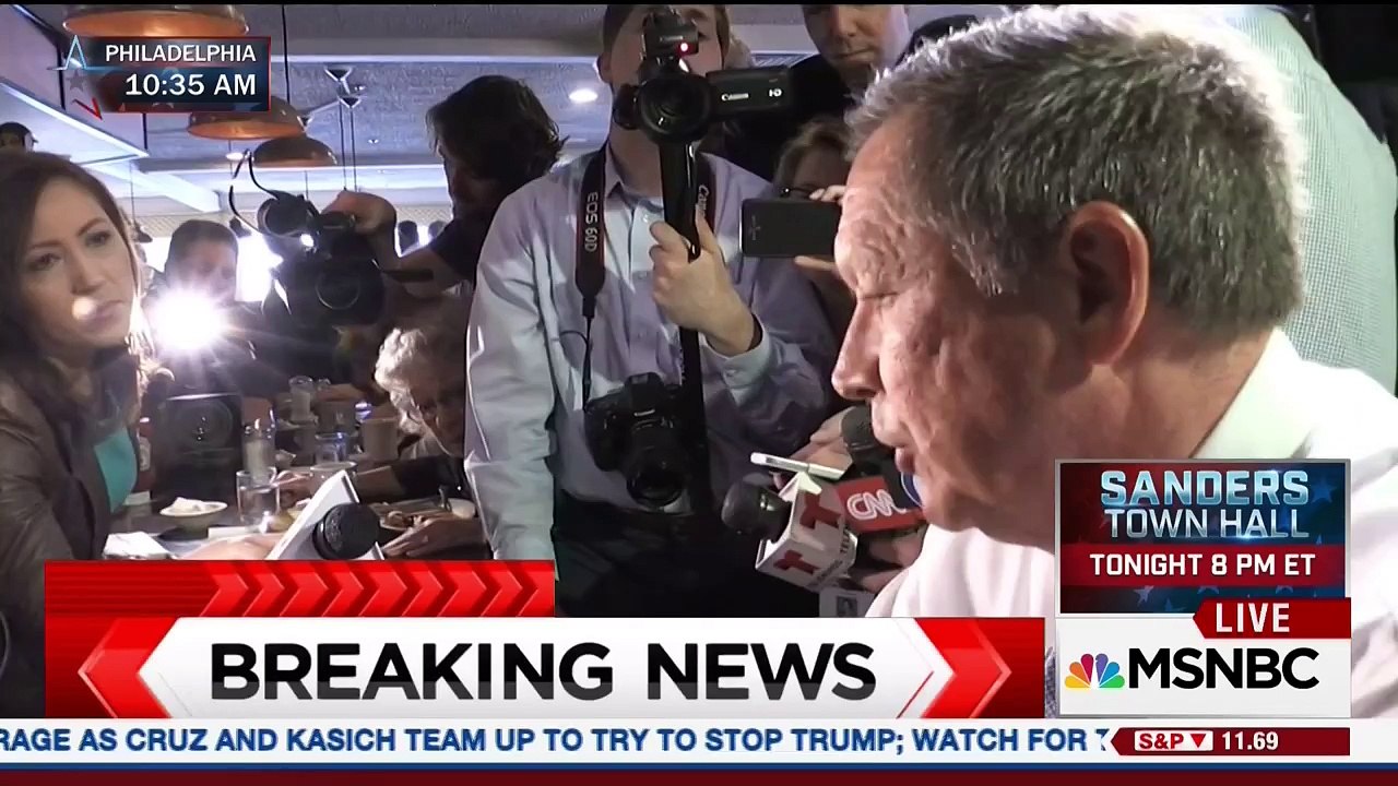 Kasich diner hit