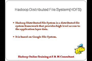 Hadoop Tutorial Training at S & M Consultant