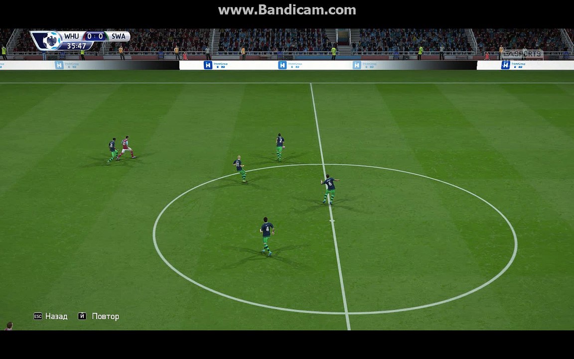 BPL 6 Тур. Вест Хэм - Суонси. 0:1. Routledge, 37'