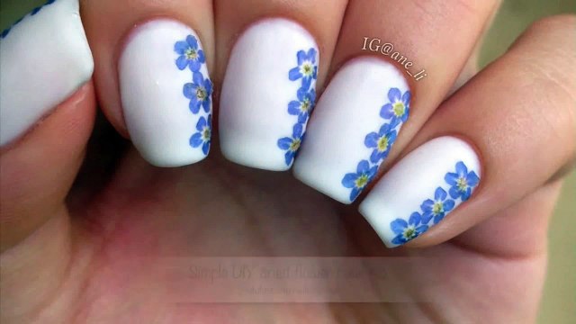Easy DIY Dried Flower Nail Art