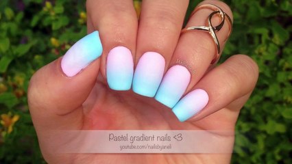 Simple Pastel Gradient Nails