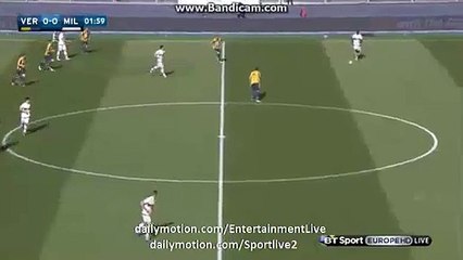 Pazzini Penalty GOAAAL - ChievoVerona 1-1 Milan Serie A 25.04.16
