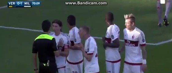 Penalty for Verona -  Verona 1-1 Milan 25-04-2016