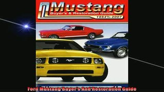 Free PDF Downlaod  Ford Mustang Buyers And Restoration Guide  DOWNLOAD ONLINE