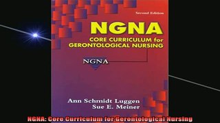 Free Full PDF Downlaod  NGNA Core Curriculum for Gerontological Nursing Full EBook