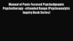 Book Manual of Panic Focused Psychodynamic Psychotherapy - eXtended Range (Psychoanalytic Inquiry