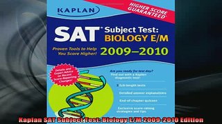 READ book  Kaplan SAT Subject Test Biology EM 20092010 Edition Full EBook