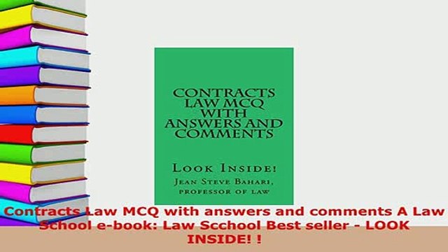 PDF Contracts Law MCQ with answers and comments A Law School ebook Law Scchool Best seller Free Books