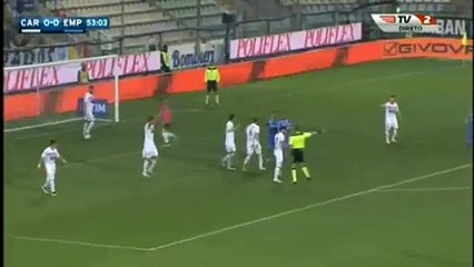 Manuel Pucciarelli Canceled Goal - Carpi 0-0 Empoli - 25.04.2016