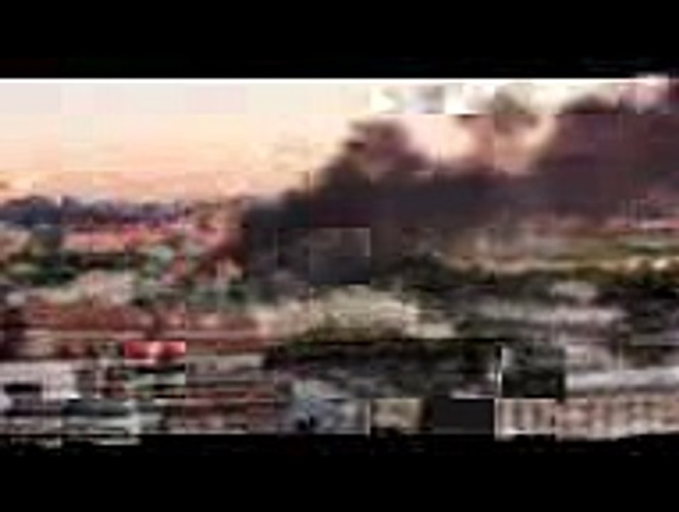 Marseille : un incendie  provoque un gros panache de fumée