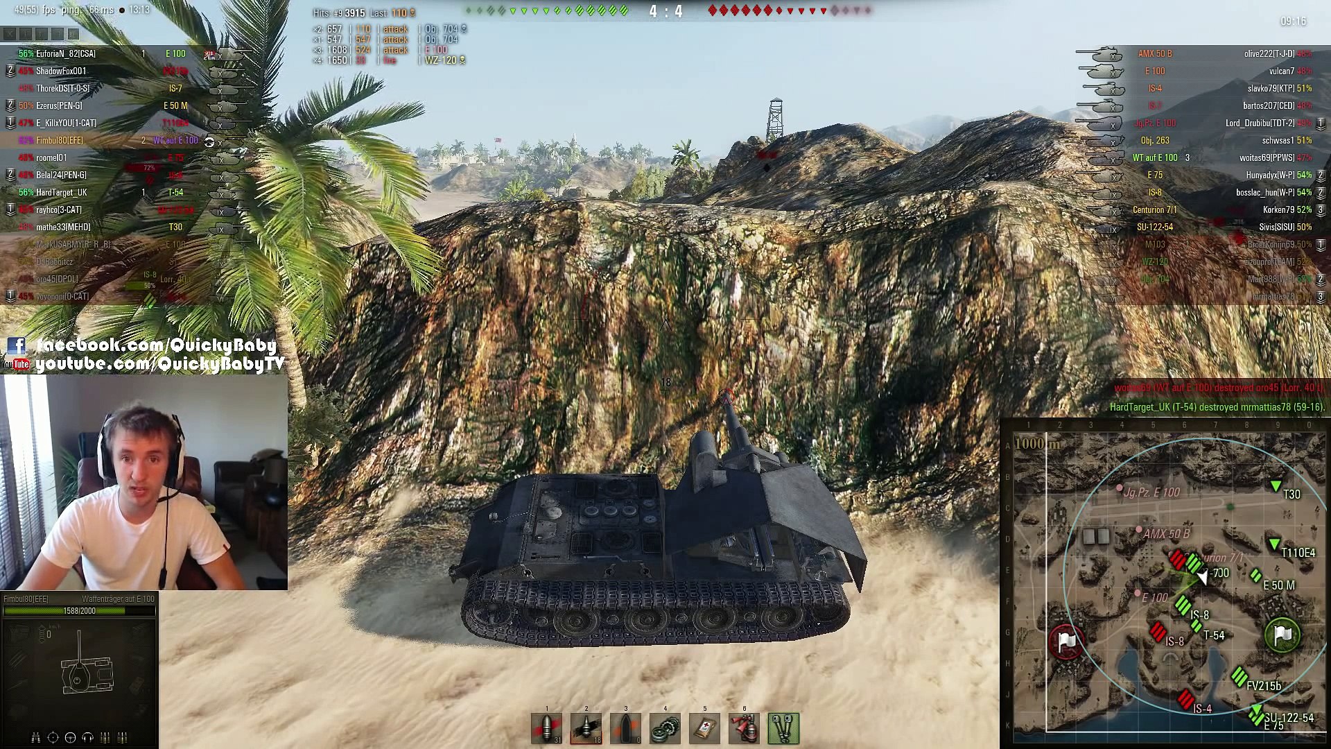 World Of Tanks Waffentrager Auf E 100 13 000 Damage Video Dailymotion