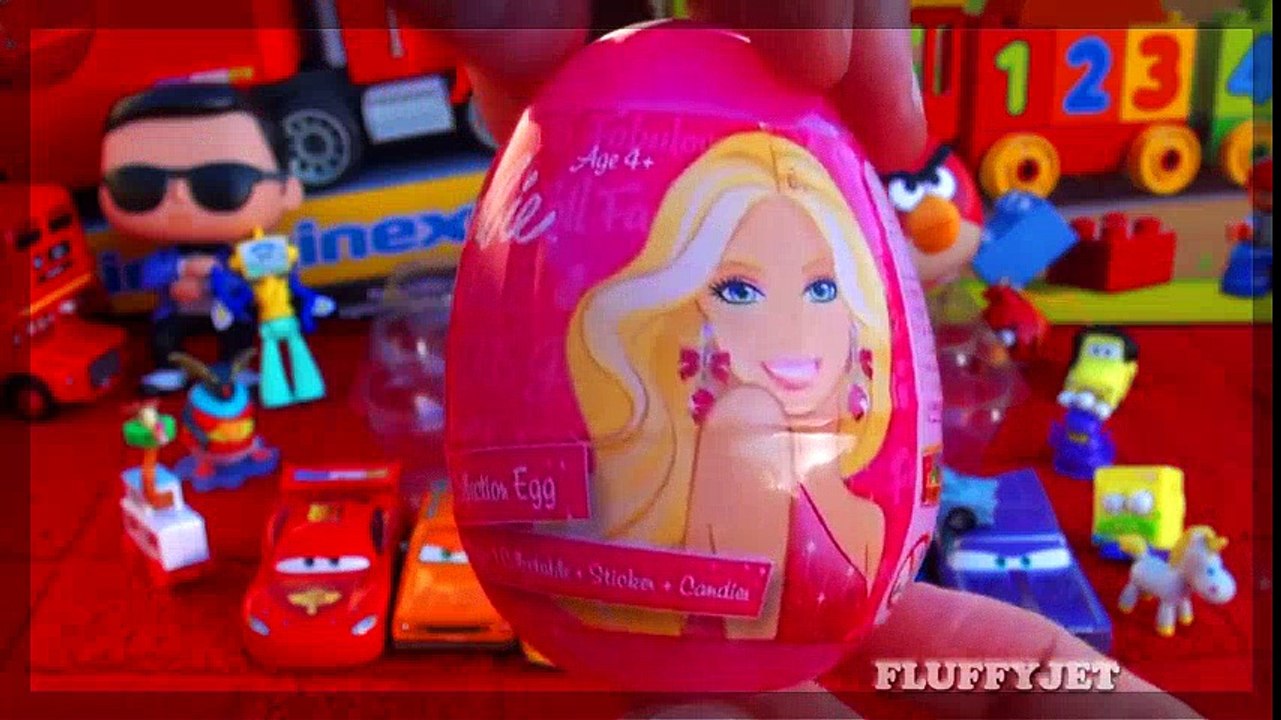 8 Huevos Sorpresa Unboxing de Toy Story de Disney Pixar Cars 2 Angry Birds Barbie Huevos como Kinder Sorpresa | HD