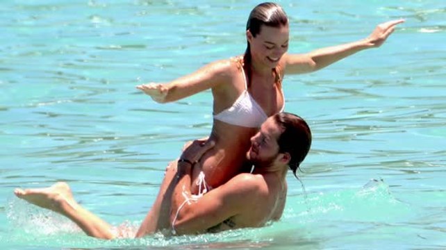 Margot Robbie and Her Boyfriend Get Cozy in St. Barts