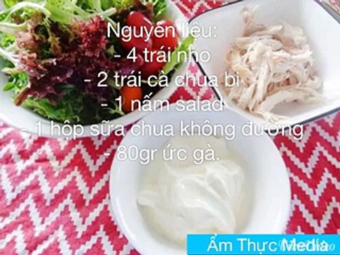 Cách Làm Salad Ức Gà Sốt Sữa Chua chuẩn ngon nhất - - hoc nau an