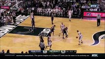 Chris Allen (Michigan State) dunk against Northwestern