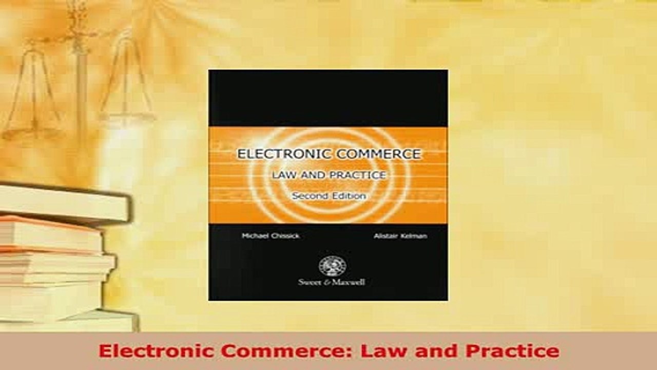 Download  Electronic Commerce Law and Practice Free Books