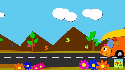 The Wheels on the Bus Go Round and Round | Nursery Rhymes | KidsCamp