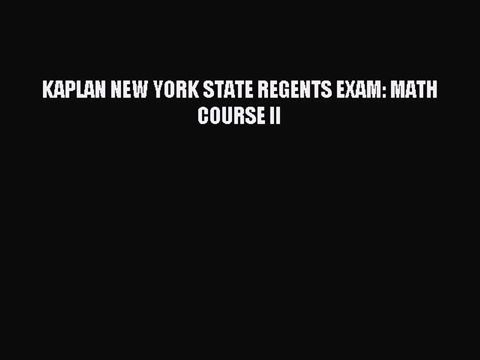Read KAPLAN NEW YORK STATE REGENTS EXAM: MATH COURSE II Ebook Free