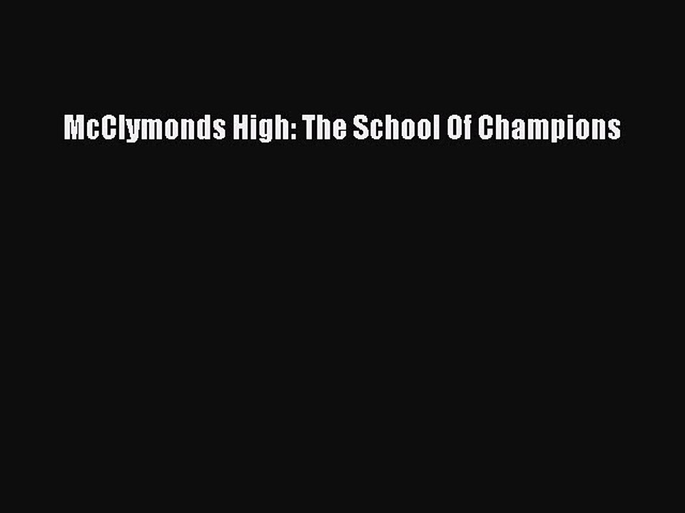 PDF McClymonds High: The School Of Champions  EBook