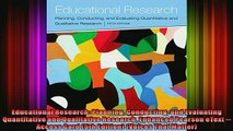 READ book  Educational Research Planning Conducting and Evaluating Quantitative and Qualitative Full EBook
