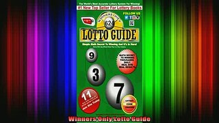 READ FREE FULL EBOOK DOWNLOAD  Winners Only Lotto Guide Full Ebook Online Free