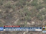 Cleator Fire burning northwest of Bumble Bee