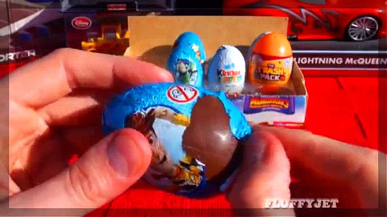 12 Huevos Sorpresa De La Historia Del Juguete Kinder Huevos Sorpresa Unboxing De Disney Pixar Pascua Madagascar 3 Trash Pack | HD