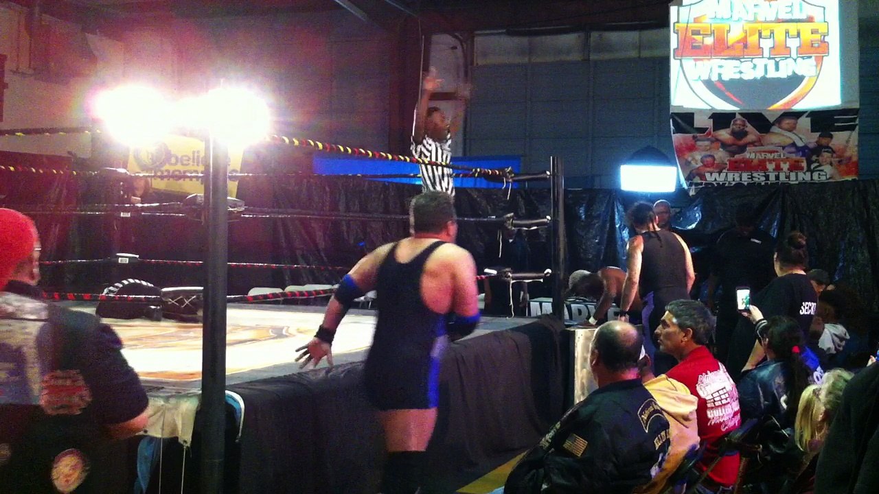 "All That" Alan Steel vs. "King of POW" Chris Lexx vs. Derrick "By God, Greater Than Great" King - Marvel Elite Wrestling - MEW Heavyweight Championship