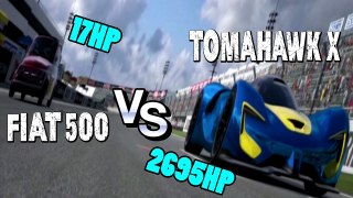 Gran Turismo 6 FIAT 500(17hp) VS TOMAHAWK X(2695hp)
