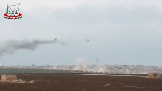 Syria Several Russian Mi 24 Hind attacking rebel positions in Kafr Nabudah, Hama 11/10