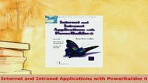 Pdf Internet And Intranet Applications With Powerbuilder 6 - 