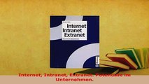 Download  Internet Intranet Extranet Potentiale im Unternehmen Free Books